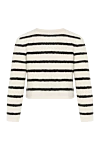 White short cardigan for women in stripes Celine - stripe pattern. 58% alpaca, 34% polyamide, 8% wool. Closure: buttons. two side pockets. Country of manufacture: Italy. Care: specialized cleaning - photo 6