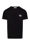 Valentino Men's black T-shirt with logo - brand logo. 100% cotton. Country of manufacture: Italy. Care: specialized cleaning - photo 1