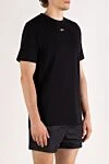 Off-White Men's black cotton T-shirt with logo - brand logo. 100% cotton. Country of manufacture: Italy. Care: specialized cleaning - photo 3