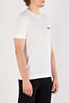 Givenchy Men's white T-shirt with a miniature logo - brand logo. 100% cotton. Country of manufacture: Italy. Care: specialized cleaning - photo 3