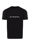 Givenchy Men's T-shirt black with logo - brand logo. 100% cotton. Country of manufacture: Italy. Care: specialized cleaning - photo 1