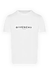 Givenchy Men's T-shirt white with logo - brand logo. 100% cotton. Country of manufacture: Italy. Care: specialized cleaning - photo 1