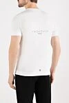 Men's T-shirt white with logo Givenchy - brand logo. 100% cotton. Country of manufacture: Italy. Care: specialized cleaning - photo 4