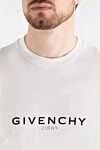 Givenchy Men's T-shirt white with logo - brand logo. 100% cotton. Country of manufacture: Italy. Care: specialized cleaning - photo 5