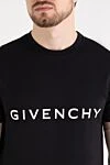 Givenchy Men's black T-shirt with a large logo - brand logo. 100% cotton. Country of manufacture: Italy. Care: specialized cleaning - photo 5