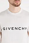 Givenchy Футболки мужская белая с крупным логотипом - логотип бренда. 100% хлопок. Страна производитель: Франция. Уход: специализированная чистка - фото 5