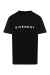 Givenchy Чоловіча чорна футболка з великим логотипом - логотип бренду. 100% бавовна. Країна виробник: Італія. Догляд: спеціалізоване чищення - фото 1