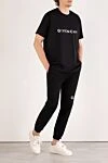 Men's black T-shirt with a large logo Givenchy - brand logo. 100% cotton. Country of manufacture: Italy. Care: specialized cleaning - photo 2