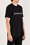 Givenchy Men's black T-shirt with a large logo - brand logo. 100% cotton. Country of manufacture: Italy. Care: specialized cleaning - photo 3