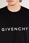 Givenchy Men's black T-shirts with large logo - brand logo. 100% cotton. Country of manufacture: Italy. Care: specialized cleaning - photo 5