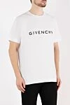 Givenchy Чоловіча біла футболка з великим логотипом - логотип бренду. 100% бавовна. Країна виробник: Італія. Догляд: спеціалізоване чищення - фото 3