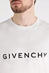 Givenchy Футболка чоловіча біла з великим логотипом - логотип бренду. 100% бавовна. Країна виробник: Італія. Догляд: спеціалізоване чищення - фото 5