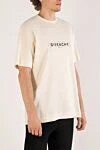 Givenchy Men's yellow T-shirts with logo - brand logo. 100% cotton. Country of manufacture: Italy. Care: specialized cleaning - photo 3