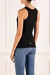 Women's black top with logo Givenchy - brand logo. 90% cotton, 10% elastane. Country of manufacture: Italy. Care: specialized cleaning - photo 4