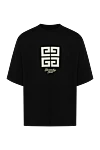 Givenchy Men's black T-shirts with print - brand logo, print. 100% cotton. Country of manufacture: Italy. Care: specialized cleaning - photo 1