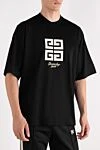 Givenchy Men's black T-shirts with print - brand logo, print. 100% cotton. Country of manufacture: Italy. Care: specialized cleaning - photo 3