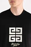 Givenchy Men's black T-shirts with print - brand logo, print. 100% cotton. Country of manufacture: Italy. Care: specialized cleaning - photo 5