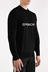 Givenchy Men's black woolen jumper with logo - brand logo. 100% wool. Country of manufacture: Italy. Care: specialized cleaning - photo 3