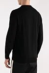 Men's black woolen jumper with logo Givenchy - brand logo. 100% wool. Country of manufacture: Italy. Care: specialized cleaning - photo 4