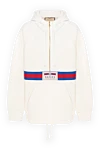 Gucci Hoodie for women white with logo - logo. hood. 100% cotton. Closure: drawstring, zipper. front large pocket. Country of manufacture: Italy. Care: specialized cleaning - photo 1