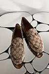 Жіночі лофери з логотипом з текстилю. Gucci - патерн логотипу бренду. 100% тестиль. Країна виробник: Італія. Догляд: спеціалізоване чищення - фото 6