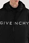 Givenchy Hooded jacket for men black with a large logo - brand logo. hood. 100% polyester. zipper, drawstring. two side pockets. Country of manufacture: Italy. Care: specialized cleaning - photo 5