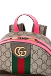 Gucci Женский рюкзак Ophidia с логотипом GG - фурнитура золотистого цвета, логотип Double G, красно-зеленая полоса Web. ткань на основе хлопка и льна. Ремень: регулируемые плечевые ремни. Размер: Ш 22 х В 29 х Г 15 см. карман на молнии спереди, внутренний карман на молнии. молния. Страна производитель: Италия. Уход: специализированная чистка - фото 5