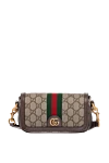 Gucci Ophidia Mini Bag with Double G Logo - Double G logo, WEB stripe, Gold-colored hardware. 100% GG Supreme textile in beige color . Size: W 18.5 x H 10 x D 5.5 cm. Strap: Detachable and adjustable 55cm shoulder strap. magnetic clasp. Country of manufacture: Italy. Care: specialized cleaning - photo 1