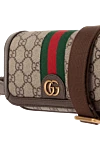 Gucci Ophidia Mini Bag with Double G Logo - Double G logo, WEB stripe, Gold-colored hardware. 100% GG Supreme textile in beige color . Size: W 18.5 x H 10 x D 5.5 cm. Strap: Detachable and adjustable 55cm shoulder strap. magnetic clasp. Country of manufacture: Italy. Care: specialized cleaning - photo 5