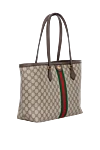 Gucci Ophidia tote bag in medium size - gold hardware, Double G logo, red and green Web stripe. made of textile and metal- and chrome-free tanned leather. Belt: double leather handles 25 cm high and 54 cm long. Size: W 38 x H 28 x D 14 cm. Front zip pocket, interior zip pocket. magnetic clasp. Country of manufacture: Italy. Care: specialized cleaning - photo 3