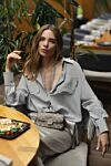 Сумка на ланцюжку з бежевого текстилю Gucci - патерн логотипу. текстиль. Ремінь: знімний ланцюжок . металева кнопка. Країна виробник: Італія. Догляд: спеціалізоване чищення - фото 8