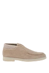 Loro Piana Men's beige nubuck loafers. - contrast sole. 100% nubuck. Country of manufacture: Italy. Care: specialized cleaning - photo 1