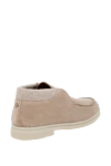 Men's beige nubuck loafers. Loro Piana - contrast sole. 100% nubuck. Country of manufacture: Italy. Care: specialized cleaning - photo 4