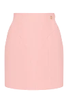 Balmain Pink viscose mini skirt - branded buttons. 100% viscose. Closure: zipper. Country of manufacture: Italy. Care: specialized cleaning - photo 1