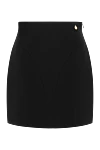 Balmain Black viscose mini skirt - branded buttons. 100% viscose. Closure: zipper. Country of manufacture: Italy. Care: specialized cleaning - photo 1