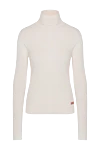 Balmain Women's golf woolen white with logo - embossed brand logo. 100% wool. Country of manufacture: Italy. Care: specialized cleaning - photo 1