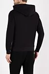 Men's black hoodie with cotton hood Saint Laurent - 95% cotton, 5% elastane. Closure: drawstring. large front pocket. Country of manufacture: Italy. Care: specialized cleaning - photo 4