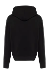 Men's black hoodie with cotton hood Saint Laurent - 95% cotton, 5% elastane. Closure: drawstring. large front pocket. Country of manufacture: Italy. Care: specialized cleaning - photo 6