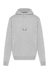 Saint Laurent Men's gray melange hoodie with pocket - melange. 90% cotton, 10% polyester. Closure: drawstring. large front pocket. Country of manufacture: Italy. Care: specialized cleaning - photo 1