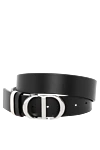 Dior Women's black leather belt with logo - Decor:buckle with brand logo . 100% genuine leather. Country of manufacture: Italy. Care: specialized cleaning - photo 1