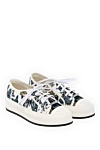 Dior White women's sneakers made of cotton and polyester - butterfly pattern. 90% cotton, 10% polyester. Closure: laces. Country of manufacture: Italy. Care: specialized cleaning - photo 3