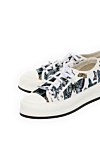 Dior White women's sneakers made of cotton and polyester - butterfly pattern. 90% cotton, 10% polyester. Closure: laces. Country of manufacture: Italy. Care: specialized cleaning - photo 5