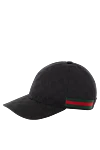 Gucci Men's black cap - brand logo pattern. 68% polyester, 16% cotton, 16% polyamide. Country of manufacture: Italy. Care: specialized cleaning - photo 3