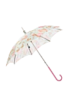 Women's umbrella blue with pink handle Pasotti - floral pattern. Automatic opening. polyester. Product length: 93 cm. Country of manufacture: Italy. Care: specialized cleaning - photo 2