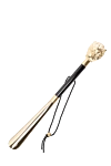 Shoe horn Golden Lion black Pasotti - Enameled brass handle with lion figurine. Wooden rod, ABS plastic end. Length: 50 cm. Country of manufacture: Italy. Care: specialized cleaning - photo 2