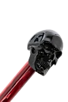 Pasotti Shoe horn Black Skull - Enameled brass handle with skull. Wooden rod, ABS plastic end. Length: 50 cm. Country of manufacture: Italy. Care: specialized cleaning - photo 3