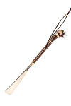 Pasotti Shoe horn Boxer - Enameled brass handle with dog figurine. Wooden rod, ABS plastic end. Length: 50 cm. Country of manufacture: Italy. Care: specialized cleaning - photo 1