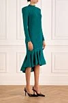 Fleur de Paris Green knitted dress - 70% polyamide, 5% spandex, 25% metal. Closure: zipper. Country of manufacture: Italy. Care: specialized cleaning - photo 3