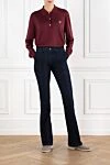 Women's flared jeans in dark blue Jacob Cohen - 79% cotton, 20% lyocell, 1% elastane. button, zipper. 5 classic pockets. Country of manufacture: Italy. Care: specialized cleaning - photo 2