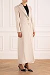 Balmain Women's stylish beige coat - branded buttons. 90% wool, 10% cashmere. buttons, . two side pockets, one chest pocket. Country of manufacture: Italy. Care: specialized cleaning - photo 3